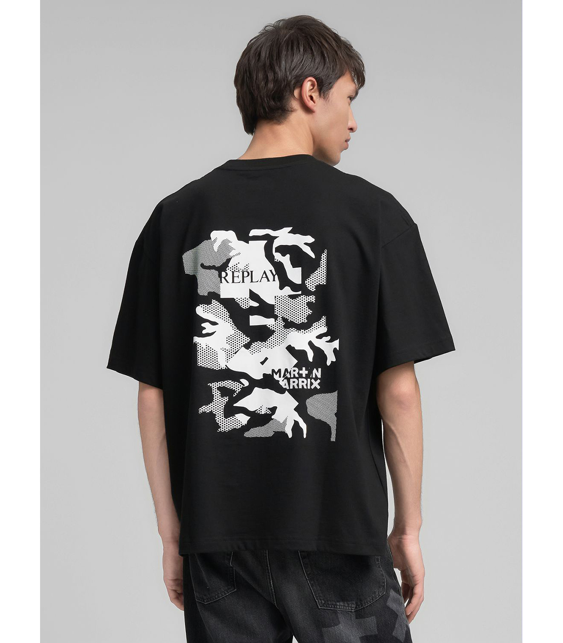 オーバーフィット REPLAY X MARTIN GARRIX ロゴ&グラフィックTシャツ 詳細画像 ブラック 2